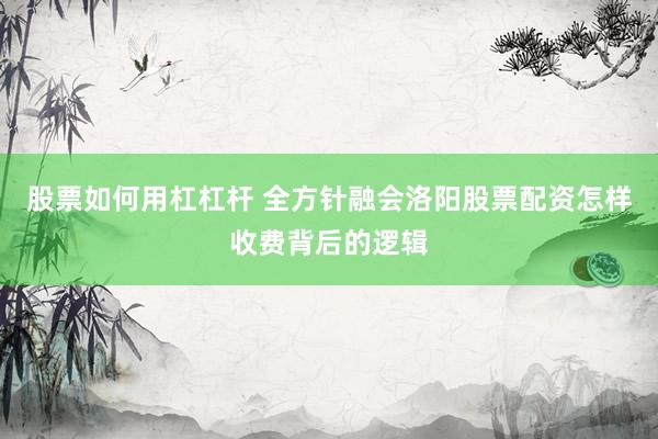 股票如何用杠杠杆 全方针融会洛阳股票配资怎样收费背后的逻辑